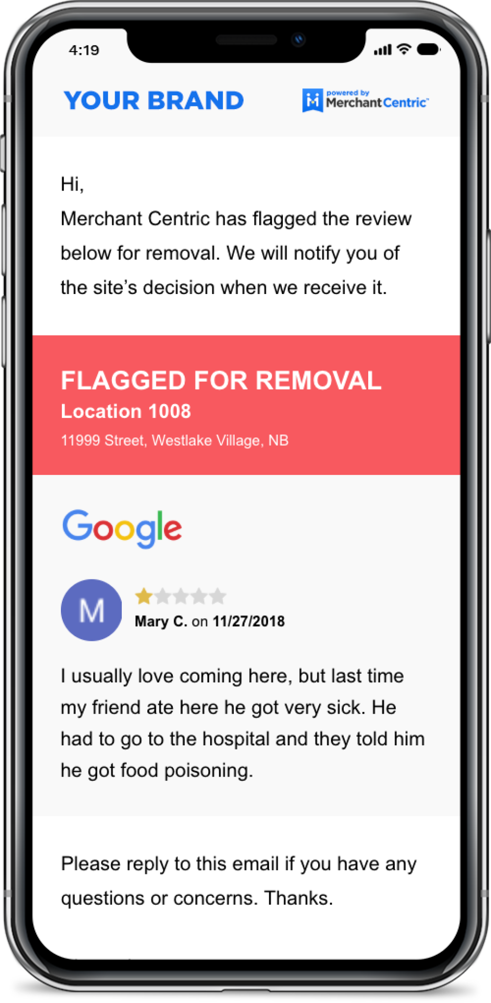 screenshot of Merchant Centric